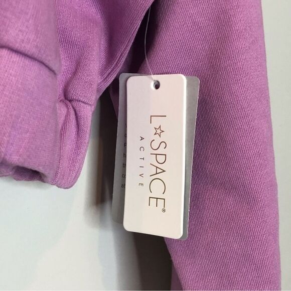 LSPACE Big League Colorblock Crop Hoodie Track Jacket Sporty Active Small NWT - Picture 8 of 12